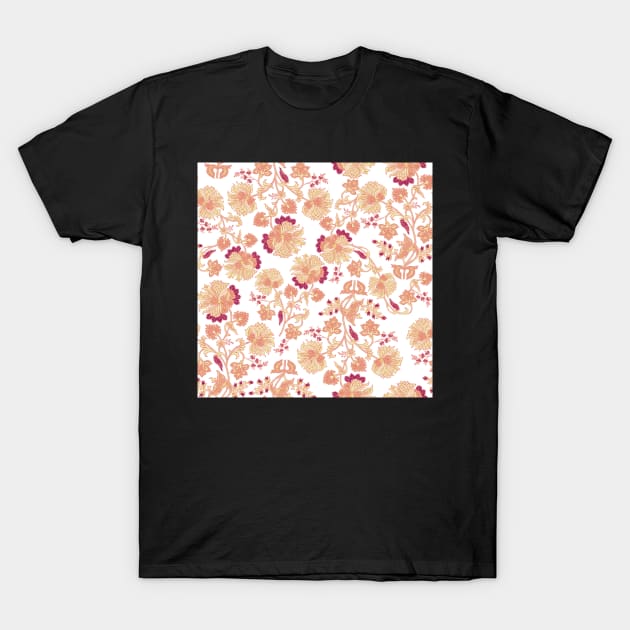 Pink Flower Garden T-Shirt by jeune98